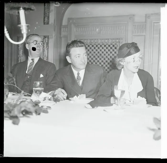 Framed Print : Mr. and Mrs. Charles Vidor Attending a Luncheon