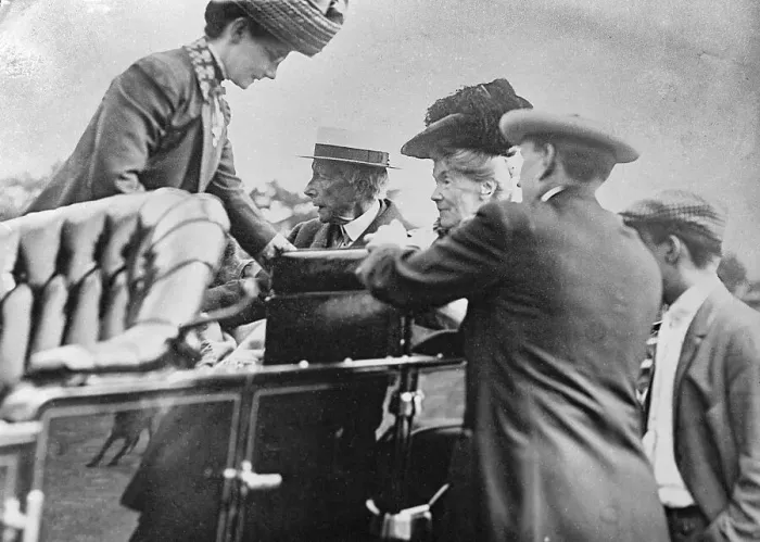 Framed Print : Mr. and Mrs. John D. Rockefeller Sr. Traveling with Friends Framed Print : Mr. and Mrs. John D. Rockefeller Sr. Traveling with Friends