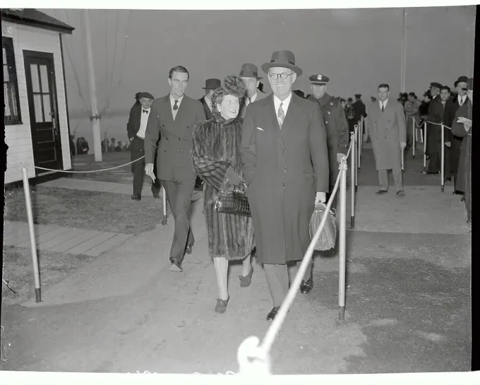 Framed Print : Mr. and Mrs. Joseph Kennedy Walking Framed Print : Mr. and Mrs. Joseph Kennedy Walking