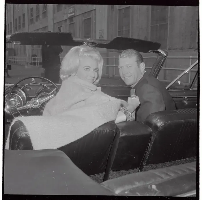 Framed Print : Mr. and Mrs. Mickey Mantle Sitting in Car Framed Print : Mr. and Mrs. Mickey Mantle Sitting in Car