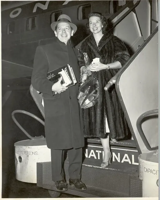 Framed Print : Mr. and Mrs. Milton Berle on Stairs Framed Print : Mr. and Mrs. Milton Berle on Stairs