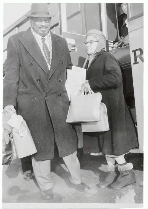 Framed Print : Mr. and Mrs. Paul Robeson Waiting to Board Flight Framed Print : Mr. and Mrs. Paul Robeson Waiting to Board Flight
