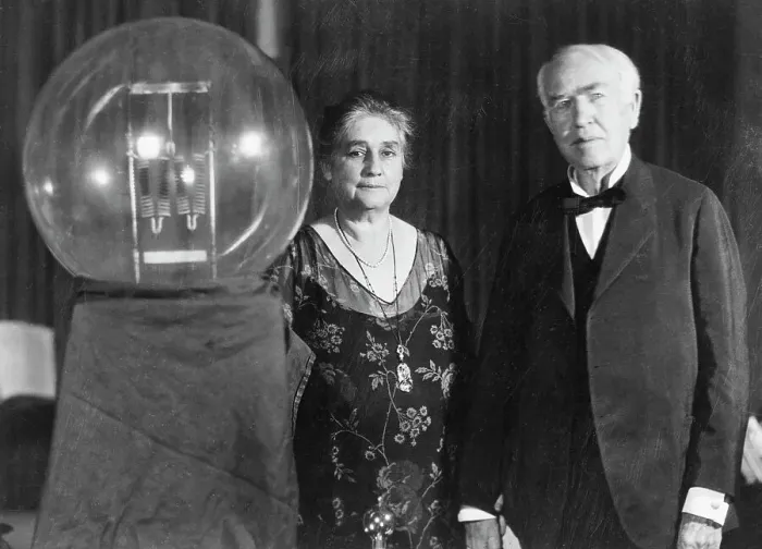 Framed Print : Mr. & Mrs. Thomas Edison Being Honored Framed Print : Mr. & Mrs. Thomas Edison Being Honored