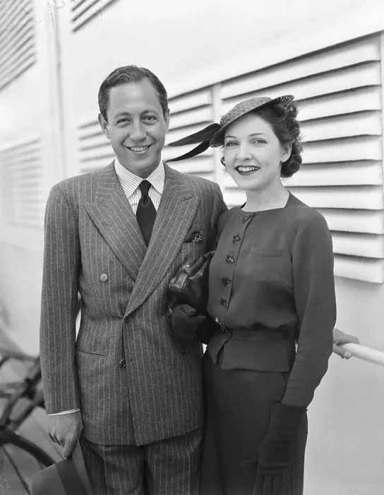 Framed Print : Mr. and Mrs. W. S. Paley Posing on Ship Before Sailing Framed Print : Mr. and Mrs. W. S. Paley Posing on Ship Before Sailing