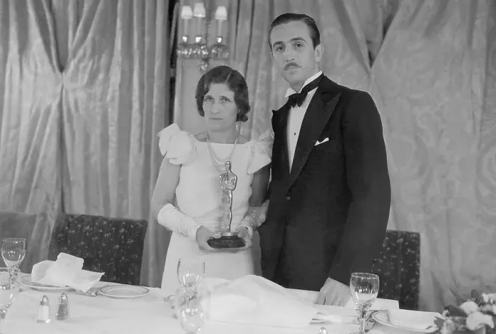 Framed Print : Mr. and Mrs. Walt Disney Posing at Banquet Table Framed Print : Mr. and Mrs. Walt Disney Posing at Banquet Table