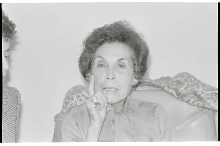 Framed Print : Mrs. De Allende Speaking at News Conference Framed Print : Mrs. De Allende Speaking at News Conference