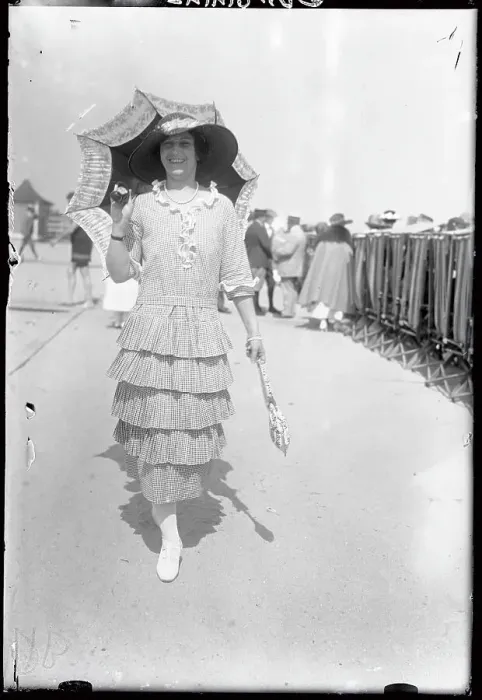 Framed Print : Mrs. Cobina Wright Walking Down Boardwalk Framed Print : Mrs. Cobina Wright Walking Down Boardwalk