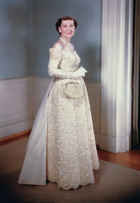 Framed Print : Mrs. Dwight D. Eisenhower, Inaugral Gown Framed Print : Mrs. Dwight D. Eisenhower, Inaugral Gown