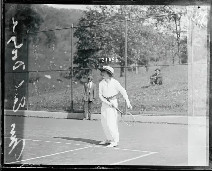 Framed Print : Mrs. Earl Dodge Playing Tennis in Hot Springs, Virginia Framed Print : Mrs. Earl Dodge Playing Tennis in Hot Springs, Virginia