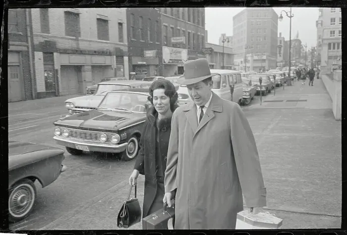 Framed Print : Mrs Edward Partin Before Testifying at Hoffa Trial