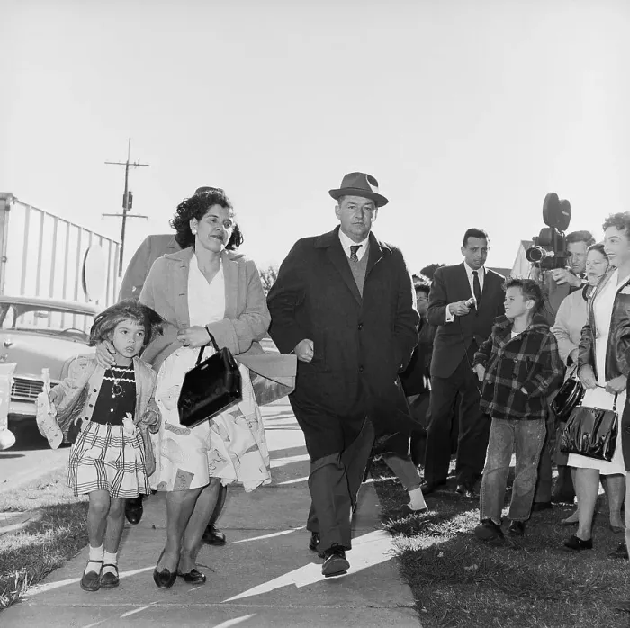 Framed Print : Mrs. Gabrielle Escorted by Detective Framed Print : Mrs. Gabrielle Escorted by Detective