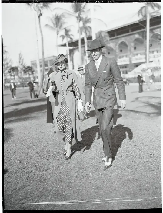 Framed Print : Mrs. Harrison Williams Walking With Thomas Durant Framed Print : Mrs. Harrison Williams Walking With Thomas Durant