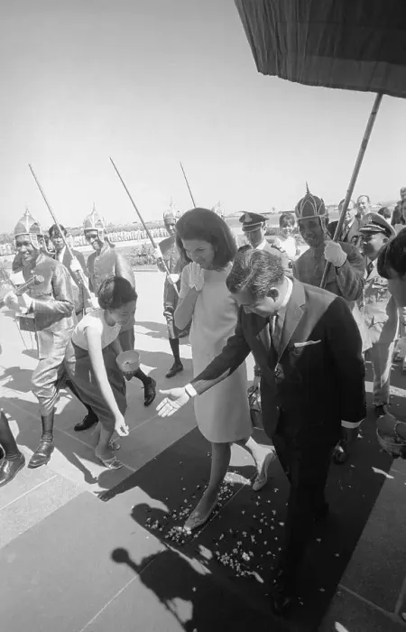 Framed Print : Mrs. Jacqueline Kennedy Being Welcomed to Cambodia Framed Print : Mrs. Jacqueline Kennedy Being Welcomed to Cambodia