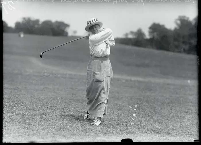 Framed Print : Mrs. J.C. Barclay Playing Golf Framed Print : Mrs. J.C. Barclay Playing Golf