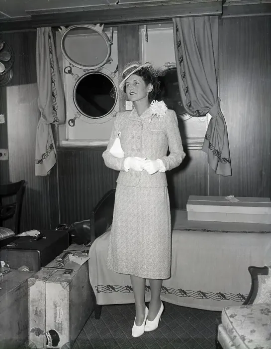 Framed Print : Mrs. Joseph Kennedy On Liner Framed Print : Mrs. Joseph Kennedy On Liner