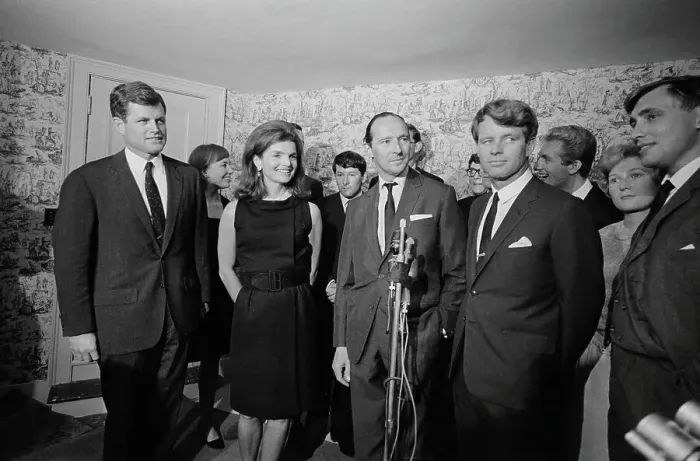 Framed Print : Mrs. Kennedy, Edward and Robert Kennedy and Lord Harlech