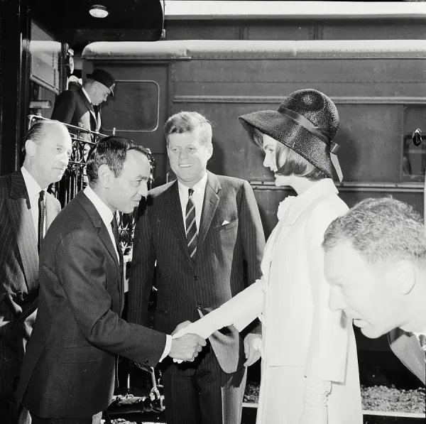 Mrs. Kennedy Greeting King Hassan II of Morocco Print. Art Prints