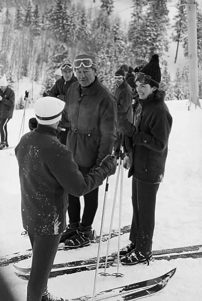 Jacqueline Kennedy Prepares for Ski Lesson Print. Art Prints