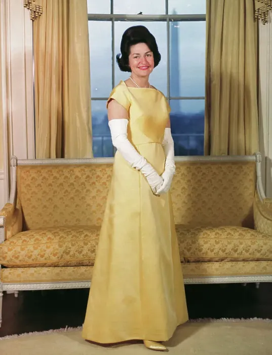 Framed Print : Mrs. Lyndon B. Johnson Wearing Inaugural Gown Framed Print : Mrs. Lyndon B. Johnson Wearing Inaugural Gown