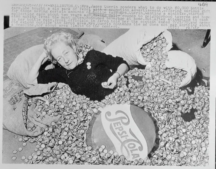 Framed Print : Mrs. Querin Laying in 80, 000 Bottle Caps Framed Print : Mrs. Querin Laying in 80, 000 Bottle Caps