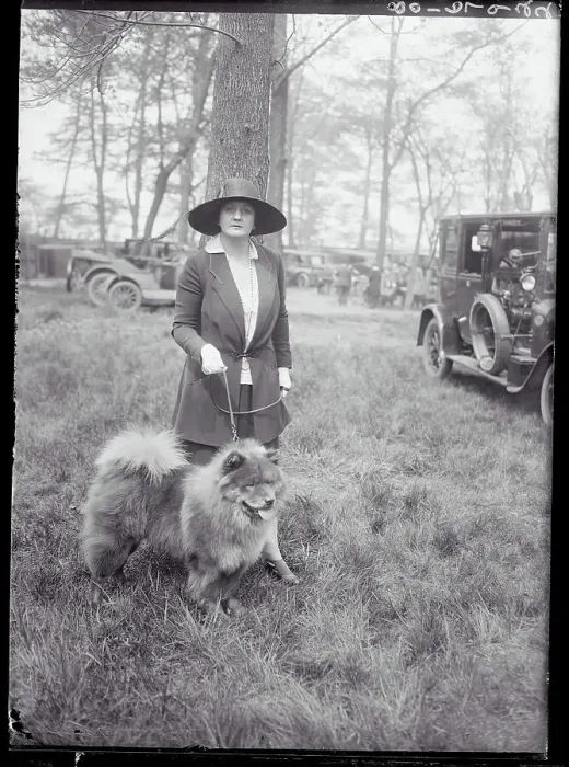 Framed Print : Mrs Robert Appleton with Prize Winning Dog Framed Print : Mrs Robert Appleton with Prize Winning Dog
