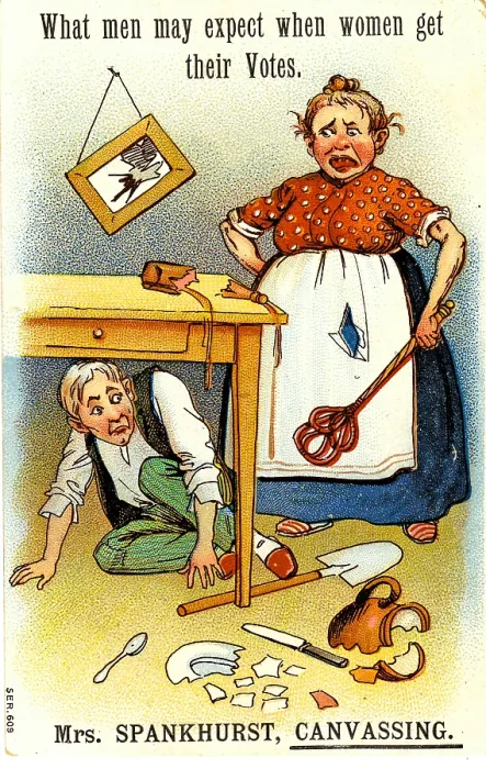 Framed Print : Mrs Spankhurst Card Framed Print : Mrs Spankhurst Card