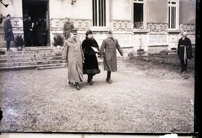 Framed Print : Mrs. Wilson Walking with Guards
