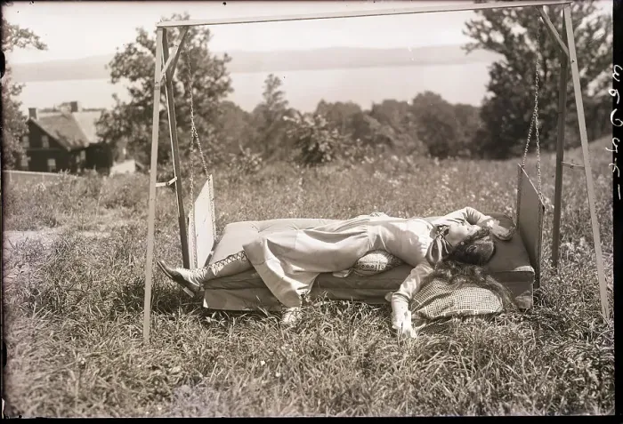 Framed Print : Mrs. Word Leigh Enjoying Sun Bath in Hammock Framed Print : Mrs. Word Leigh Enjoying Sun Bath in Hammock