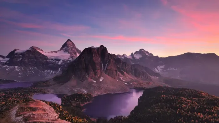 Framed Print : Mt. Assiniboine at Sunset