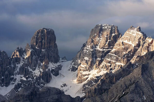 Mt Cristallo mountain in the morning, South Tyrol, Italy, Europe