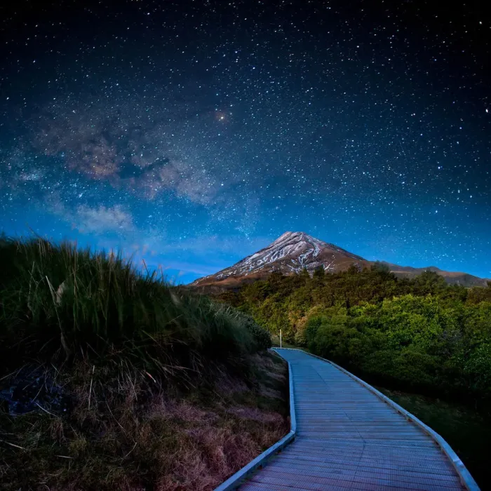 Framed Print : Mt. Ekmond at night with starlight Framed Print : Mt. Ekmond at night with starlight