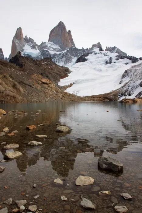 Framed Print : Mt Fitz Roy and Glacier Framed Print : Mt Fitz Roy and Glacier