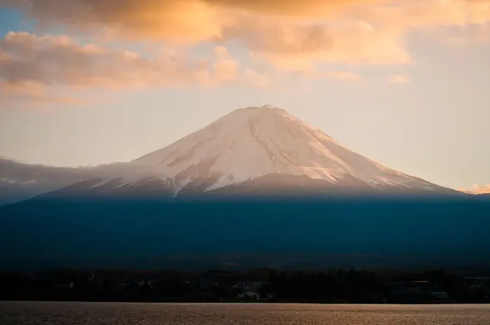 Framed Print : Mt. Fuji. Beautiful scenery in Japan.. Sunset view from Lake Yamanakako Framed Print : Mt. Fuji. Beautiful scenery in Japan.. Sunset view from Lake Yamanakako