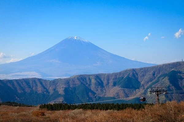Mt Fuji. View to Mt Fuji from Owakudani, Hakone, Japan