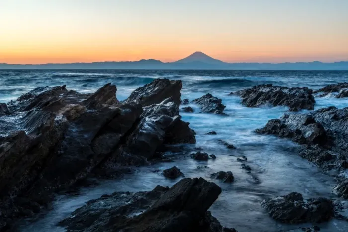 Framed Print : Mt. Fuji in Miura coastline Framed Print : Mt. Fuji in Miura coastline