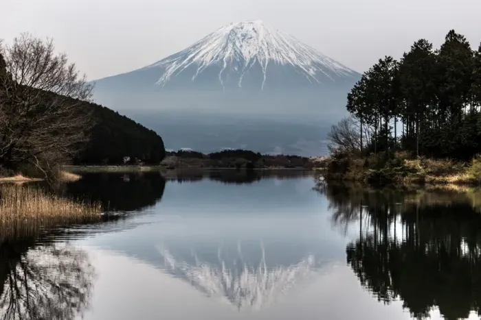 Framed Print : Mt. Fuji and reflections