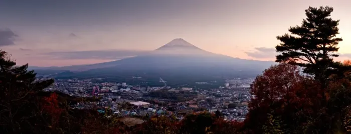 Framed Print : Mt. Fujiyama at dawn, looking from highground Framed Print : Mt. Fujiyama at dawn, looking from highground