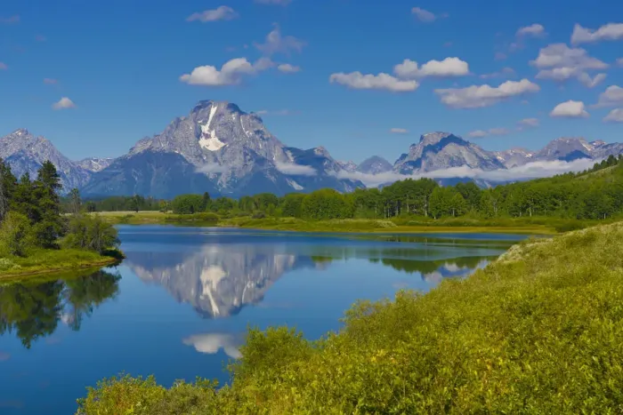 Framed Print : Mt Moran reflecting in Snake River, Grand Teton National Park, Wyoming, USA