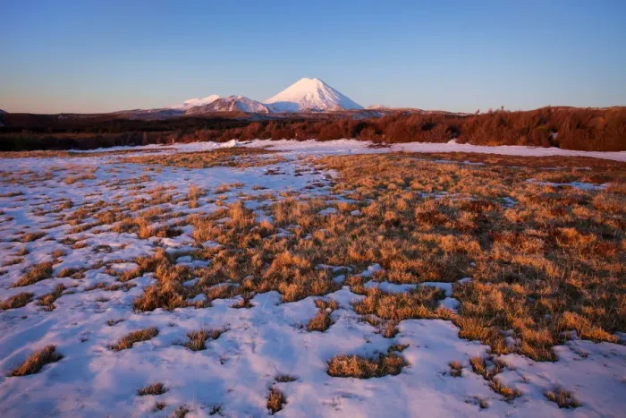 Framed Print : Mt Ngauruhoe volcano at sunset Framed Print : Mt Ngauruhoe volcano at sunset