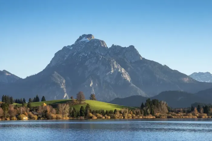 Framed Print : Mt Saeuling, 2047m, Ammergau Alps, at front Hopfensee Lake near Fuessen, Ostallgaeu region, Allgaeu, Bavaria, Germany, Europe Framed Print : Mt Saeuling, 2047m, Ammergau Alps, at front Hopfensee Lake near Fuessen, Ostallgaeu region, Allgaeu, Bavaria, Germany, Europe