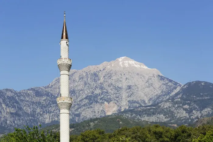 Framed Print : Mt. Tahtali Dagi and minaret, Olimpos Beydaglari National Park, Tekirova, Lycia, Province of Antalya, Turkey Framed Print : Mt. Tahtali Dagi and minaret, Olimpos Beydaglari National Park, Tekirova, Lycia, Province of Antalya, Turkey