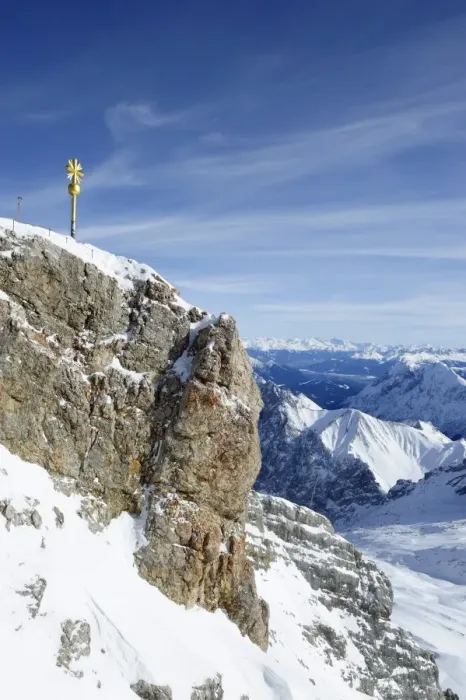 Framed Print : Mt. Zugspitze, 2962m, with the summit cross restored in 2009, Wettersteingebirge mountains, Werdenfels, Upper Bavaria, Bavaria, Germany, Europe Framed Print : Mt. Zugspitze, 2962m, with the summit cross restored in 2009, Wettersteingebirge mountains, Werdenfels, Upper Bavaria, Bavaria, Germany, Europe