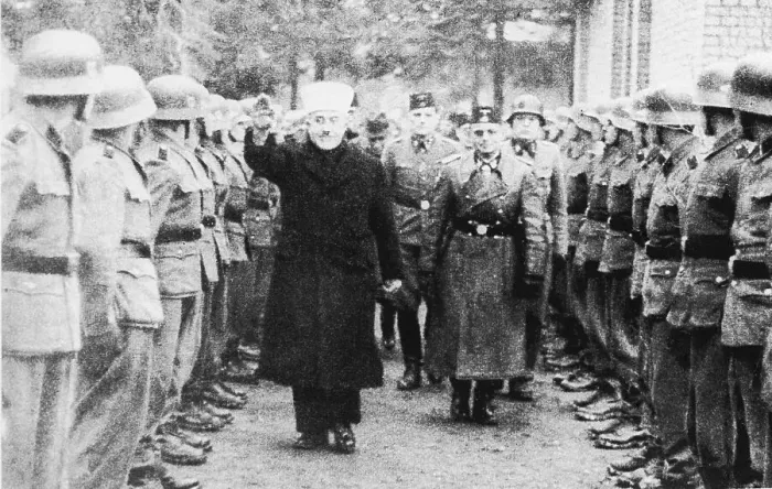 Framed Print : Mufti Giving German Salute to Soldiers Framed Print : Mufti Giving German Salute to Soldiers