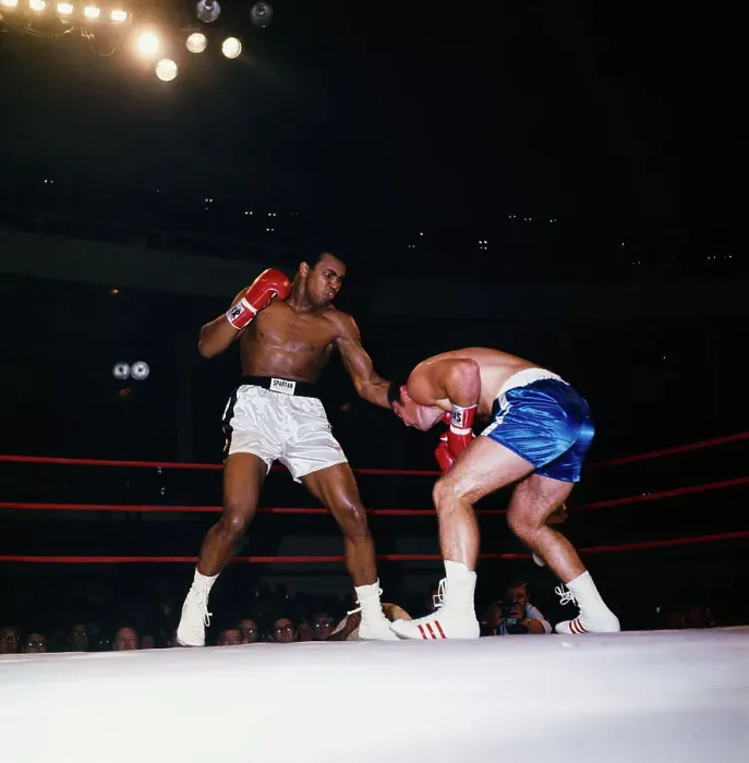 Framed Print : Muhammad Ali and Jerry Quarry During Bout