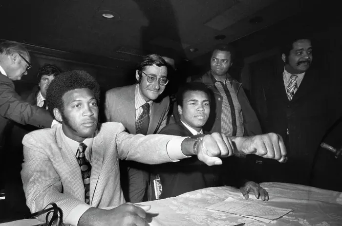 Framed Print : Muhammad Ali and Jimmy Ellis Comparing Fists Framed Print : Muhammad Ali and Jimmy Ellis Comparing Fists
