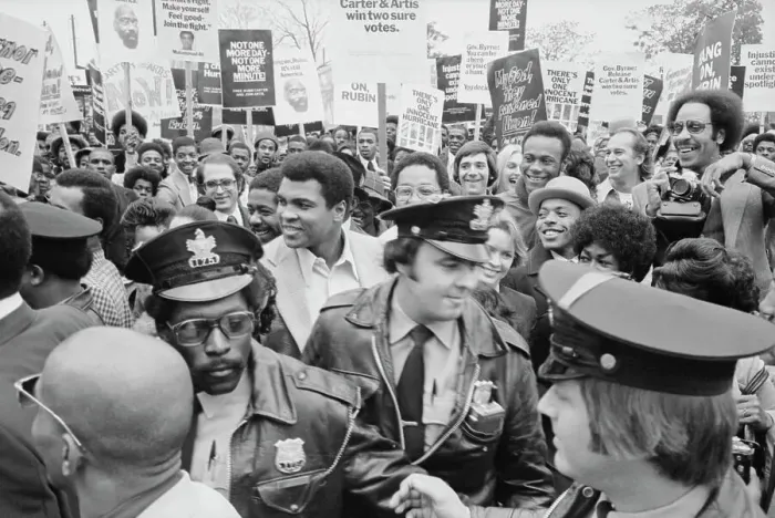 Framed Print : Muhammad Ali Leading Demonstration Framed Print : Muhammad Ali Leading Demonstration