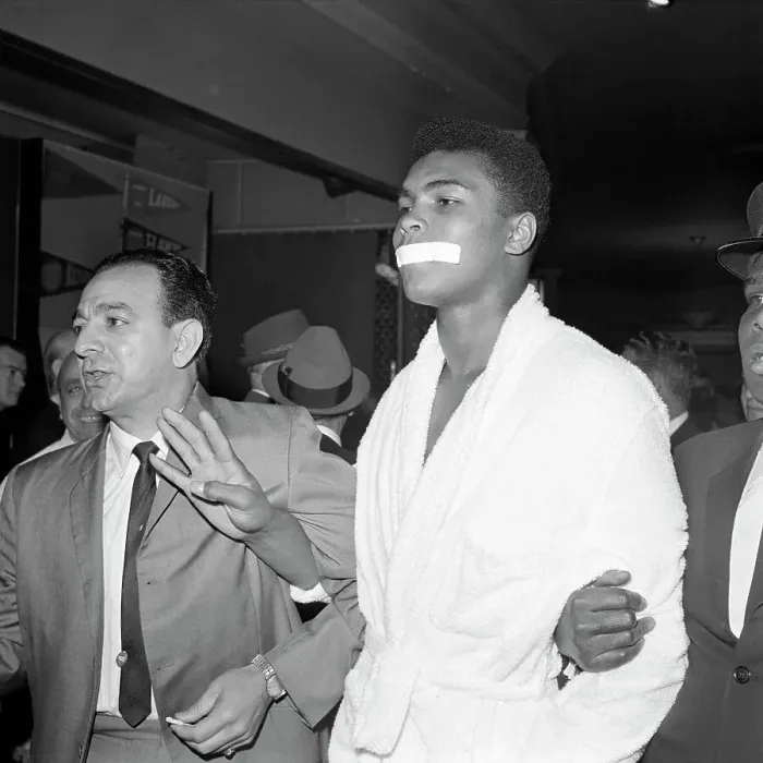 Framed Print : Muhammad Ali with His Mouth Taped Framed Print : Muhammad Ali with His Mouth Taped