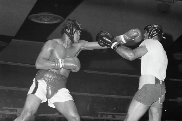Framed Print : Muhammad Ali Punching His Brother Framed Print : Muhammad Ali Punching His Brother