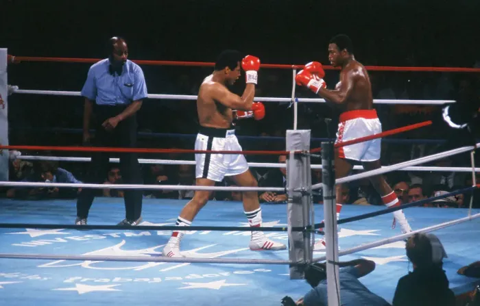 Framed Print : Muhammad Ali Punching Contender Framed Print : Muhammad Ali Punching Contender
