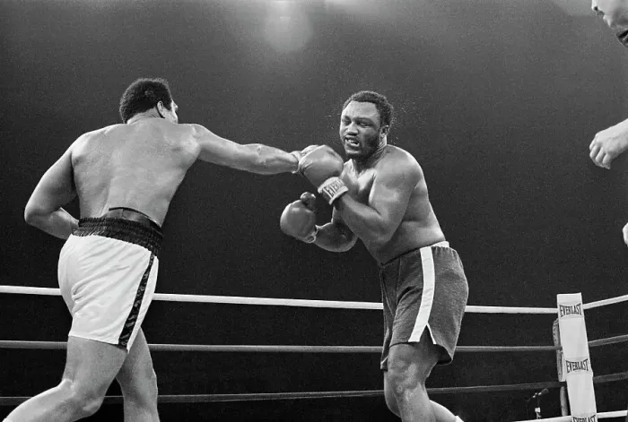 Framed Print : Muhammad Ali Punching Joe Frazier Framed Print : Muhammad Ali Punching Joe Frazier